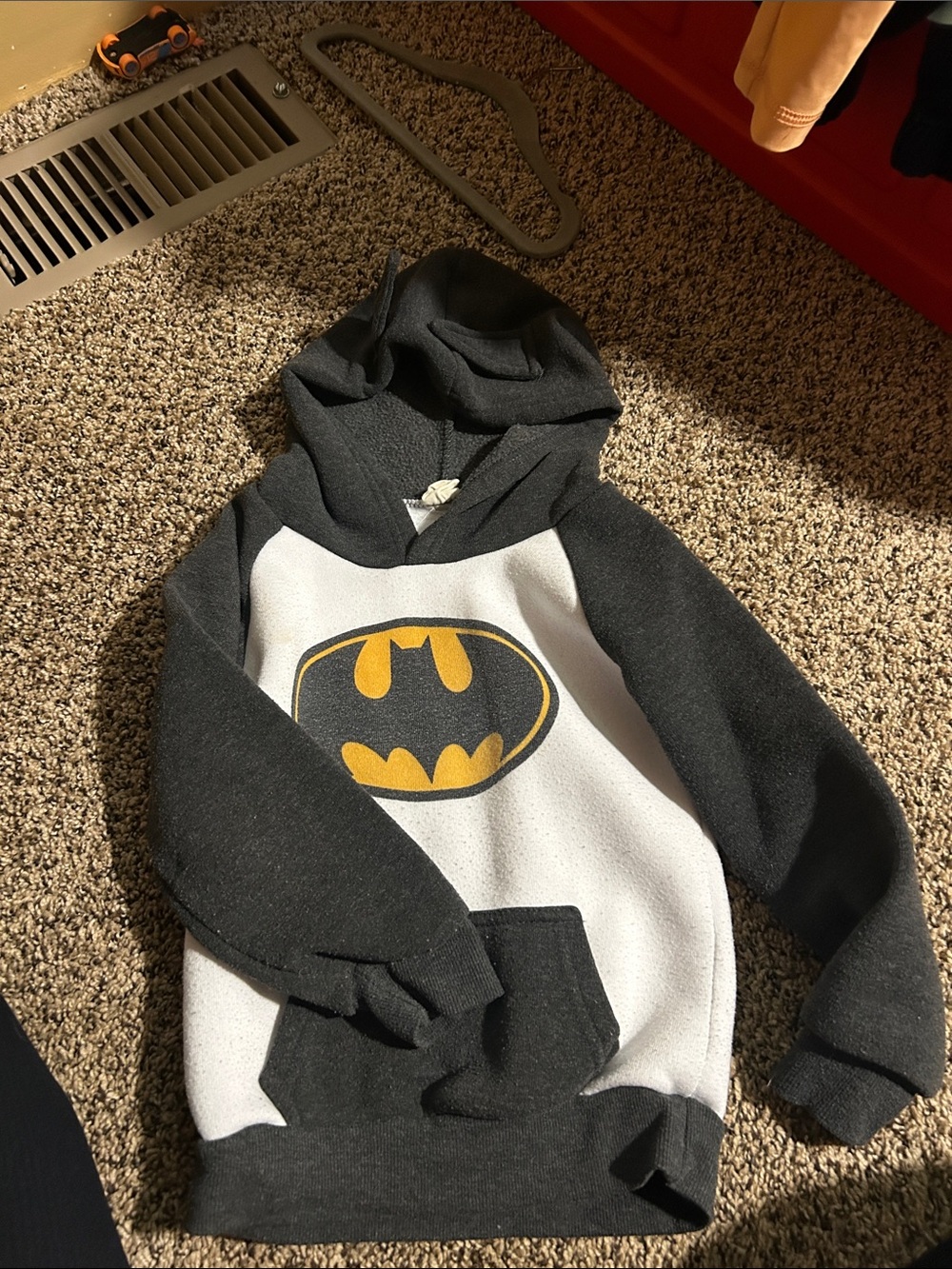Toddler Black and White Batman Hoodie